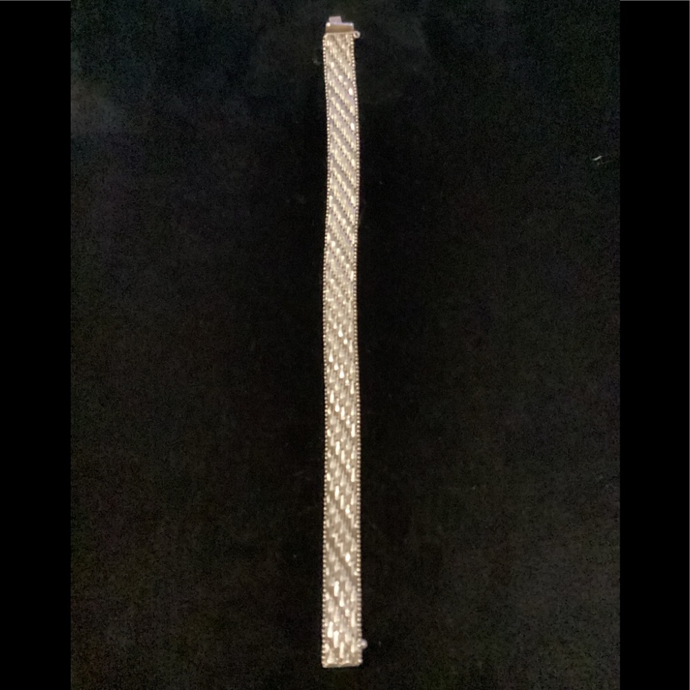 Vintage 1/2 inch wide Milor 925 Italy flat band bracelet
